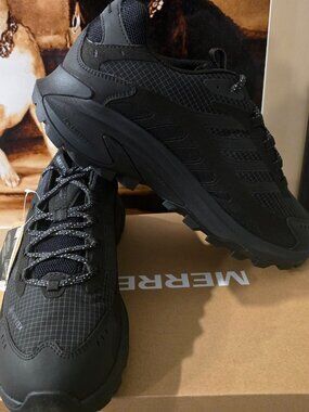 Merrell Moab Speed 2 GoreTex J037513Z Black Hiking Shoes Sneakers Men's Sz 11.5